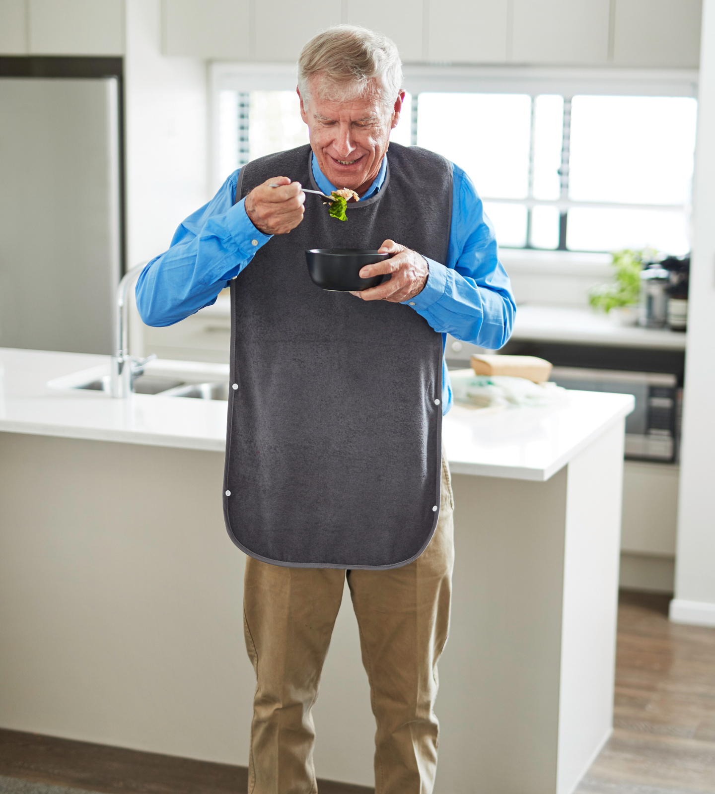 Adult tray bib - generous size. 